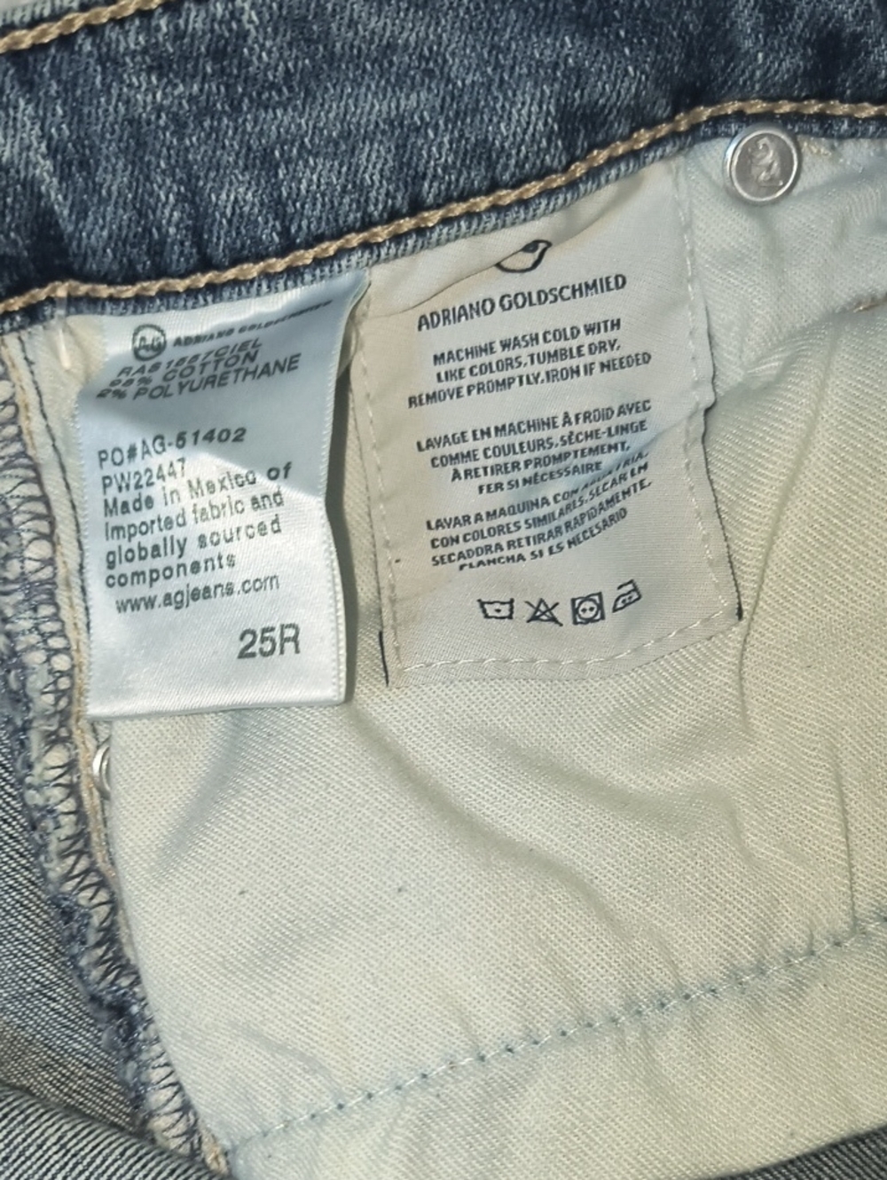 AG Denim Prima Crop Cigarette Crop Jeans Size 25 - Picture 6 of 6